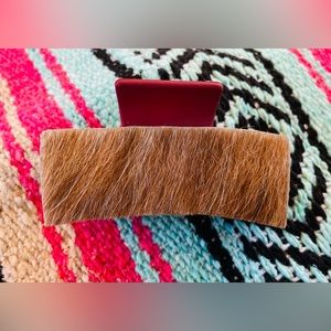 Claw Hair Clip with Cowhide